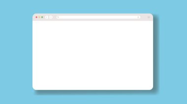 Beyaz Arkaplanda boş tarayıcı penceresi izole edildi