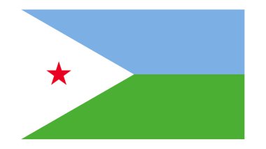 DJIBOUTI Flag with Original color clipart