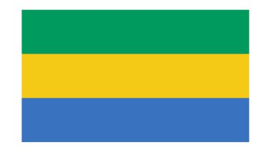 Orijinal Renkli GABON Bayrağı