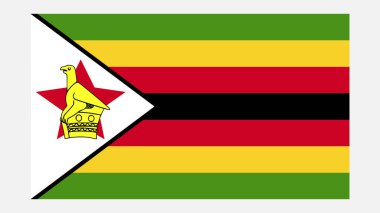 ZIMBABWE Flag with Original color clipart