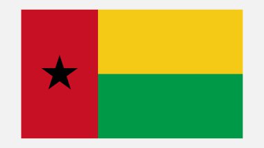 GUINEA BISSAU Flag with Original color clipart