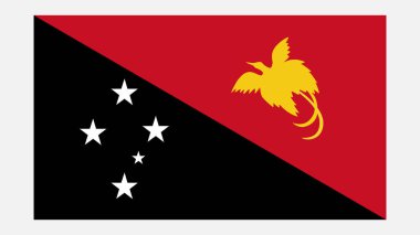 PAPUA NEW GUINEA Bayraklarının orijinal rengi