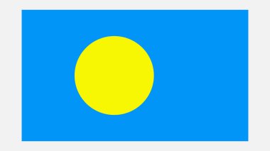 Özgün renkte PALAU Bayrağı