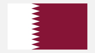 QATAR Flag with Original color clipart