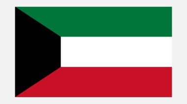 Orijinal Renkli KUWAIT Bayrağı