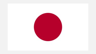Orijinal rengi olan Japon Bayrağı
