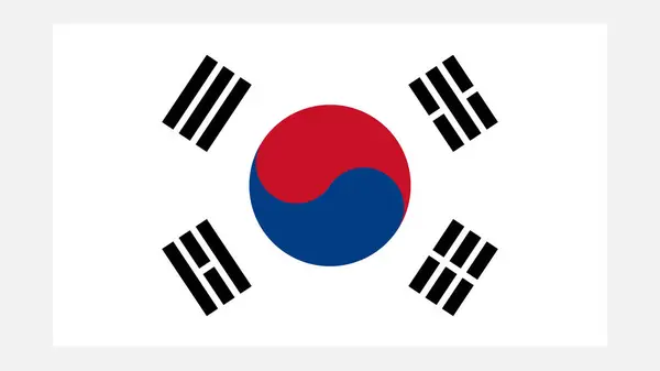 Orijinal Renkli Güney Kore Bayrağı