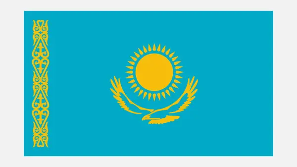 Orijinal renkli KAZAKHSTAN Bayrağı