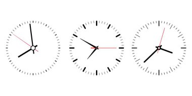 Wall Clock Isolated on White Background clipart