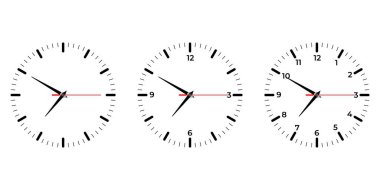 Wall Clock Isolated on White Background clipart