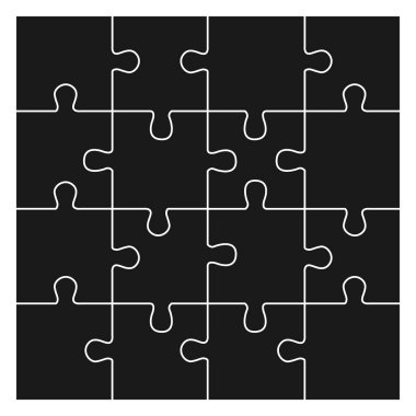 Boş Bulmaca Parçalarının Çizim Vektörü Tasarımı