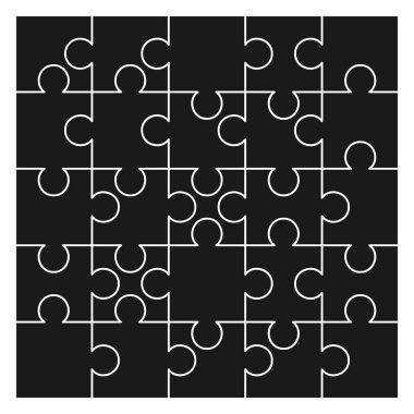 Boş Bulmaca Parçalarının Çizim Vektörü Tasarımı