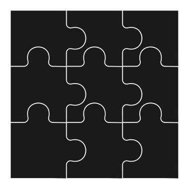 Boş Bulmaca Parçalarının Çizim Vektörü Tasarımı