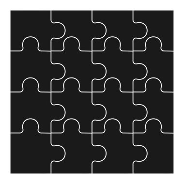 Boş Bulmaca Parçalarının Çizim Vektörü Tasarımı