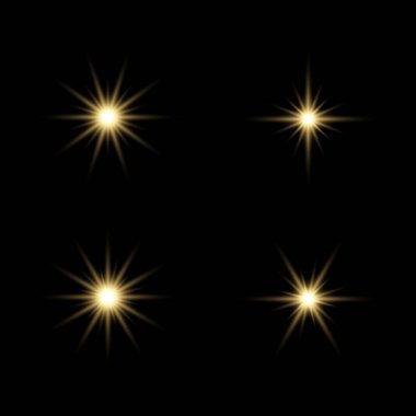 Realistic Burst of Light Isolated on Dark Background clipart