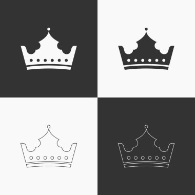 Majesteleri Kavram için Beyaz ve Siyah Taçlar kullanılabilir.