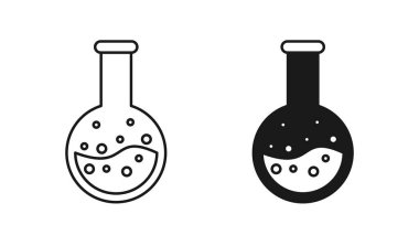 Bilimsel ve Geleceksel Elementlerle Laboratuvar Simgesi Tasarımı