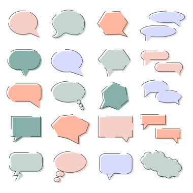 Boş konuşma baloncukları vektör çizimi
