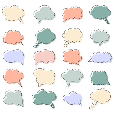 Boş konuşma baloncukları vektör çizimi