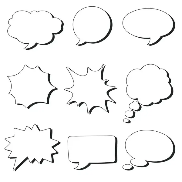 Boş konuşma baloncukları vektör çizimi