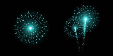 Firework Explosion Isolated on Dark Background clipart