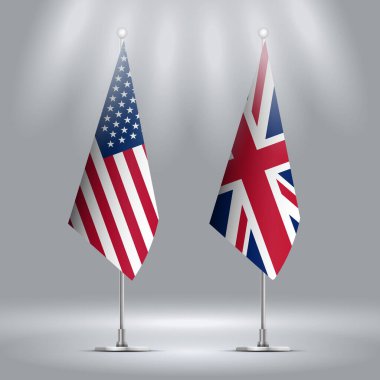ABD ve İngiltere Standing bayrakları