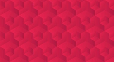 Kırmızı 3d Geometrik Desen Arkaplanı