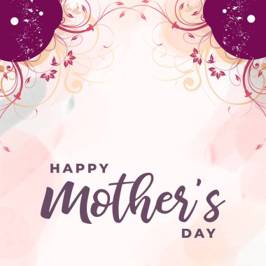 Beautiful Happy Mother's Day Greeting Design clipart