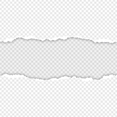 Saydam arka plan üzerinde yırtık kağıt