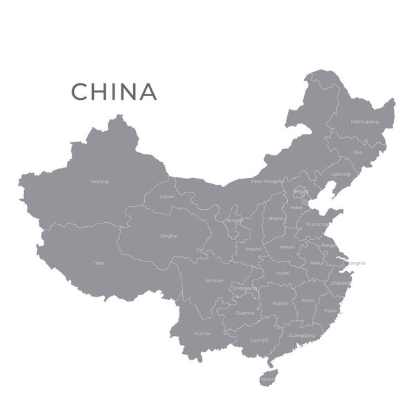 Национальная карта с регионами, штатами и их именами