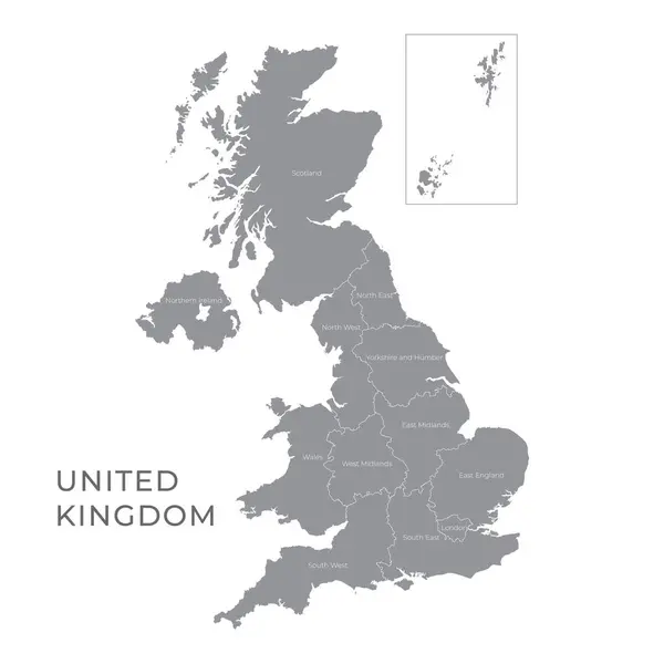 Bölgeler, Eyaletler ve İsimleriyle Ulusal Harita