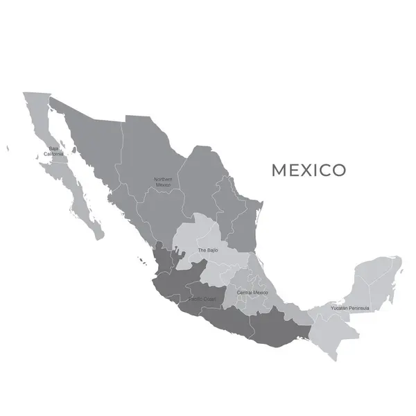 Bölgeler, Eyaletler ve İsimleriyle Ulusal Harita