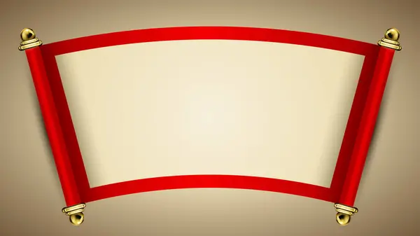 Altın Arkaplanda Dekoratif Çin Biçimli Kaydırma Tasarımı