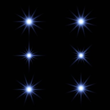 Realistic Burst of Light Isolated on Dark Background clipart