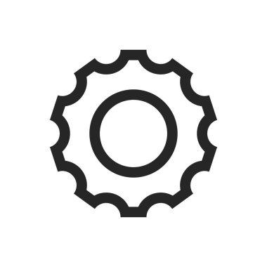 Beyaz arkaplanda ayar simgesi izole edildi