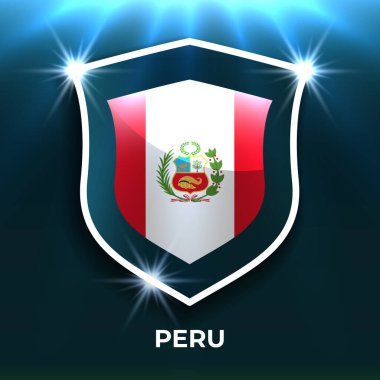 Peru Milli Takımı için Parlak Kalkan Rozeti
