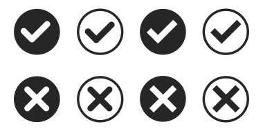 Koyu Kontrol Mark Cross ve Tik Simgesi Tasarımı