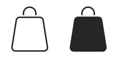 Siyah Alışveriş Simgesi Beyaz Arkaplanda İzole Edildi