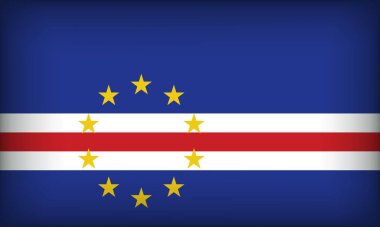 Orijinal renkli CAPE VERDE Bayrağı