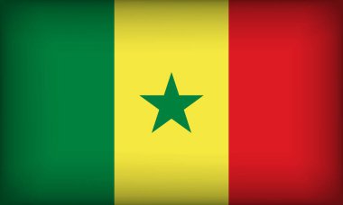 Orijinal renkte SENEGAL Bayrağı