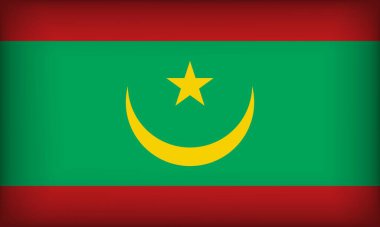 MAURITANIA Flag with Original color clipart