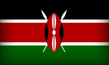 KENYA Flag with Original color clipart