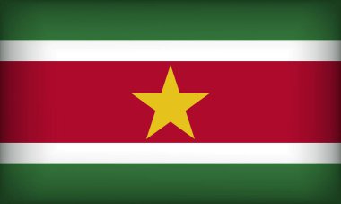 Orijinal Renkli SURINAME Bayrağı