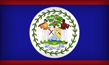 Orijinal Renkli BELIZE Bayrağı