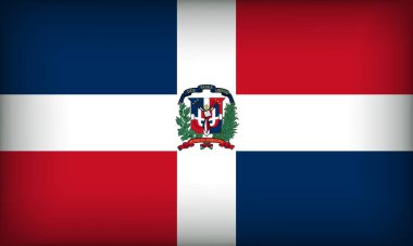 DOMINICAN Özgün Renkli REPUBLIC Bayrağı