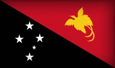 PAPUA NEW GUINEA Flag with Original color clipart