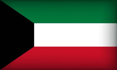 Orijinal Renkli KUWAIT Bayrağı