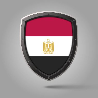 National Shield of EGYPT Flag with Original color clipart