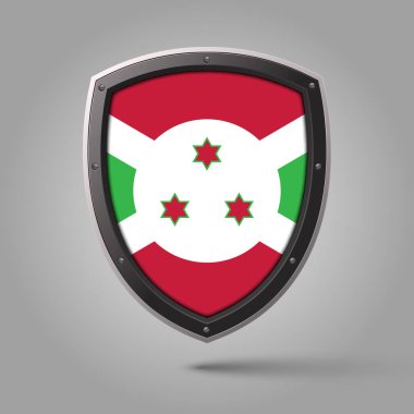 Orijinal Renkli BURUNDI Bayrağının Ulusal Kalkanı