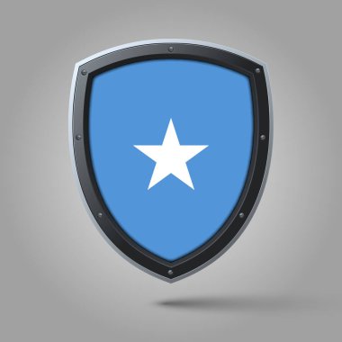 Orijinal renkte SOMALIA Bayrağının Ulusal Kalkanı